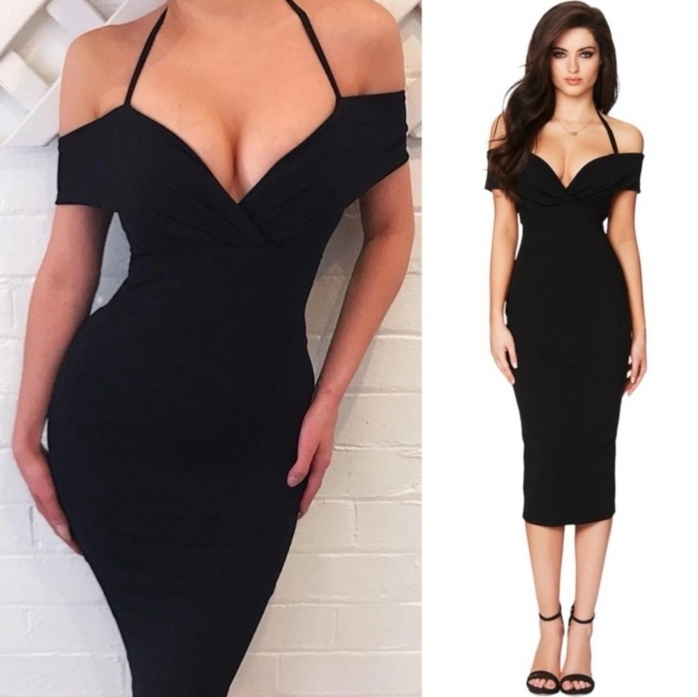 NOOKIE Athena Off Shoulder Midi